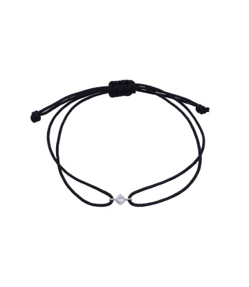 CZ with Black Nylon Bracelet BRS-1255